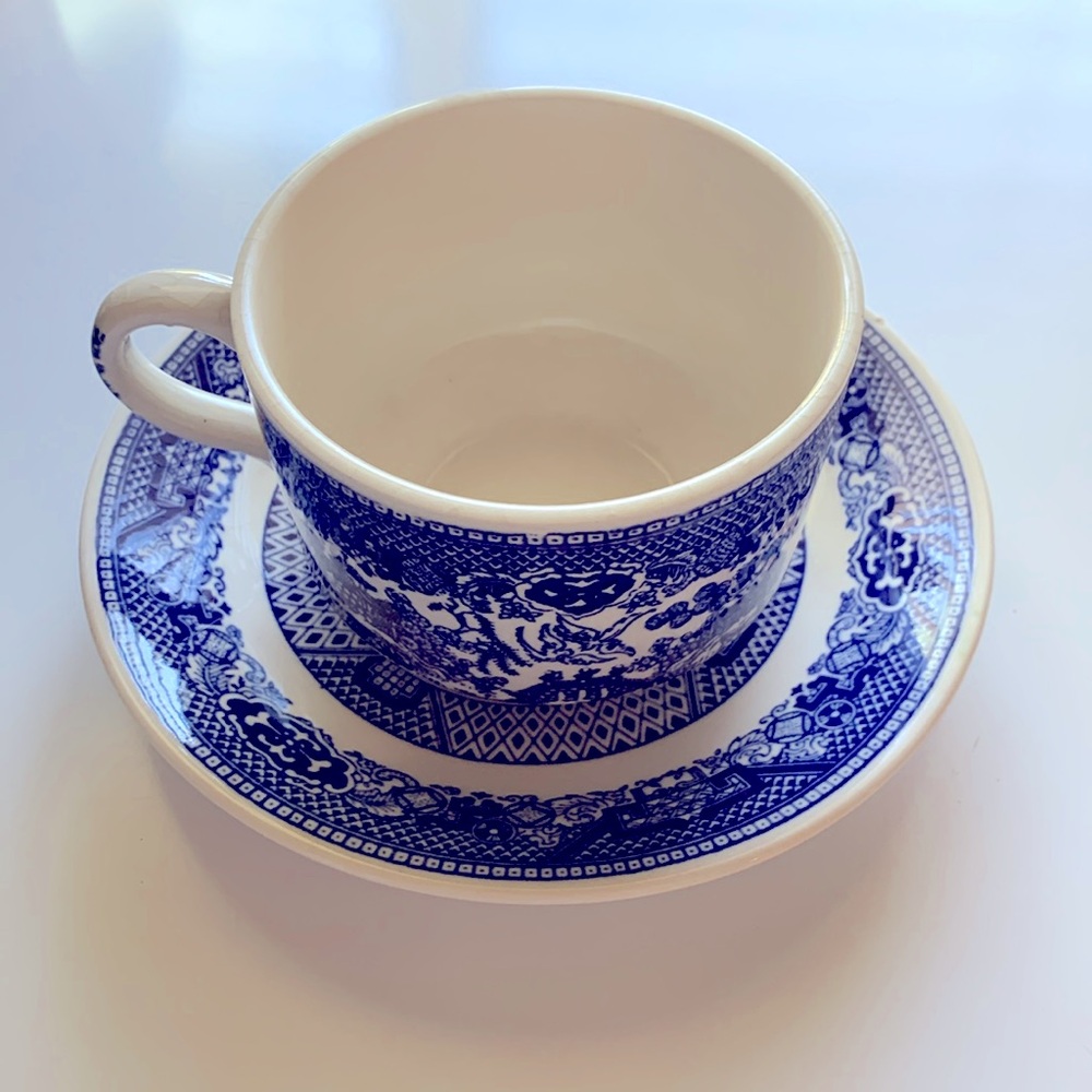 Willow Ware By Royal China teacup and saucer